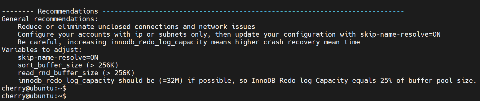 mysqltuner-recommendations