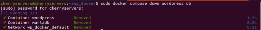 how to stop running services in docker compose