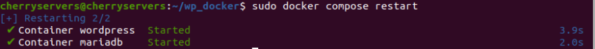 how to restart services in docker compose
