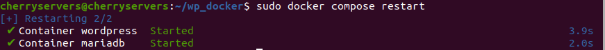 how to restart services in docker compose