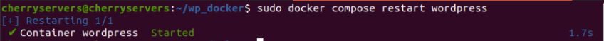 how to restart a specific service in docker compose