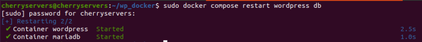 how to restart multiple services in docker compose