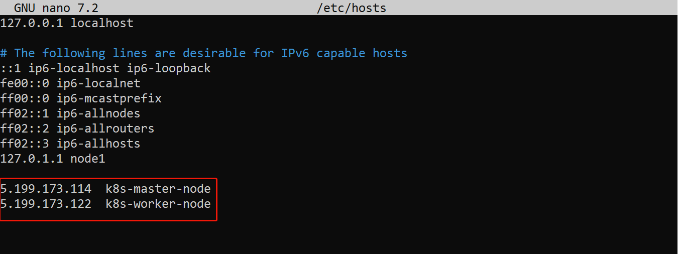 Update the etc/hosts file