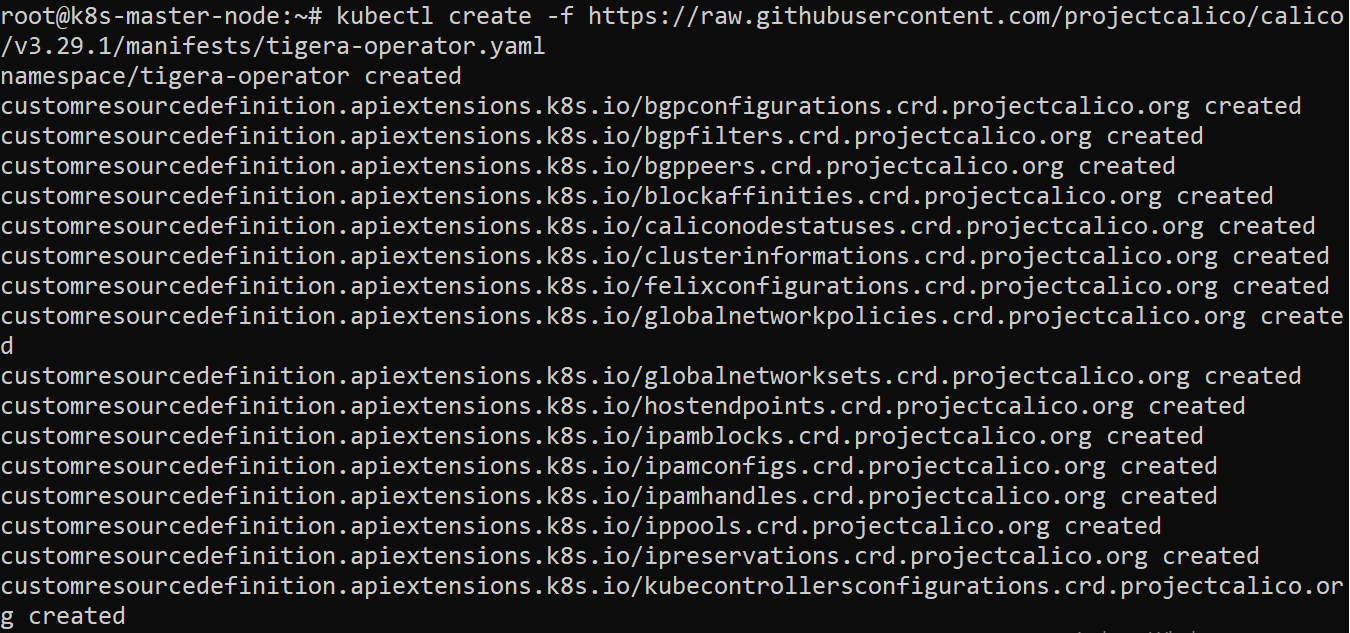 Deploy operator for Calico installation