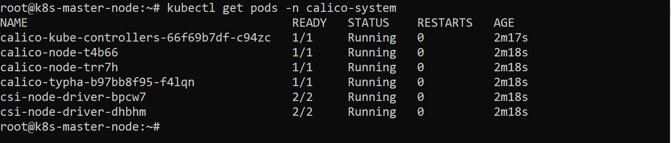 Confirm Calico installation
