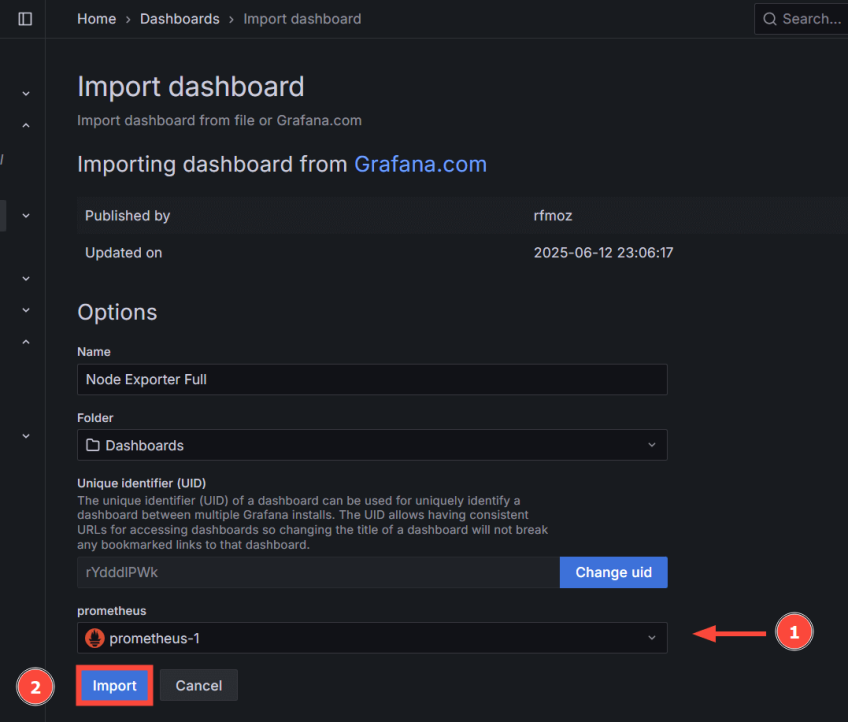 import-node-exporter-grafana-dashboard-using