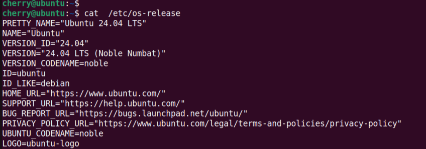 view-cat-os-release-file