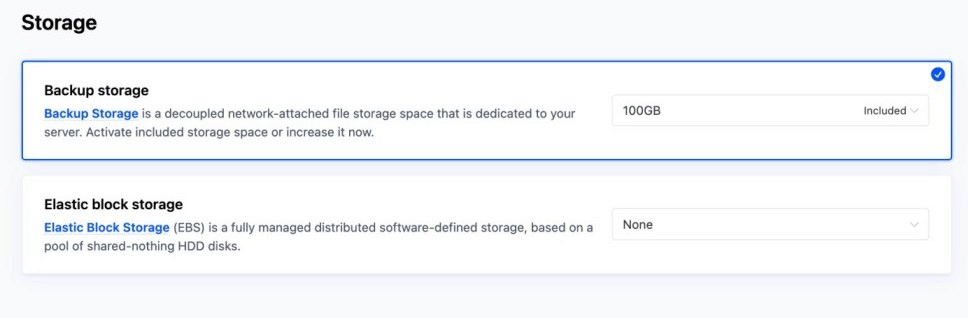 Extra storage options