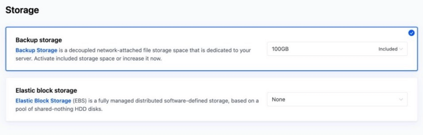 Extra storage options