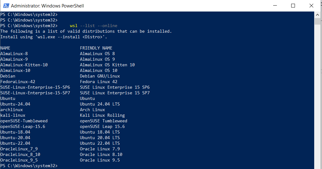 list-operating-systems-supported-by-wsl