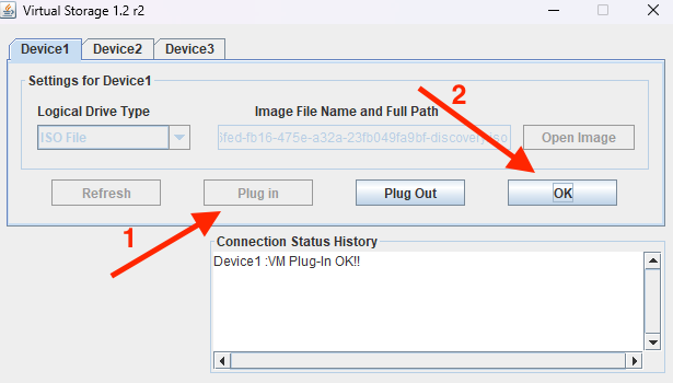 Plug in ISO file success