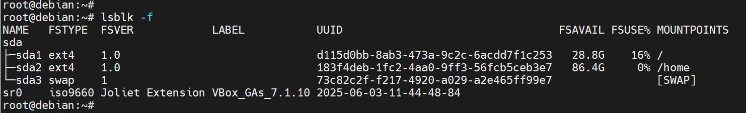 lsblk–f-option-command