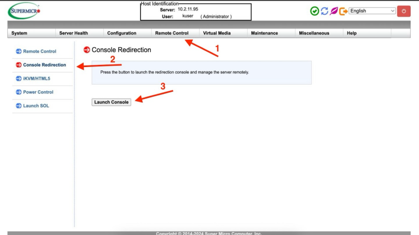 Supermicro dashboard