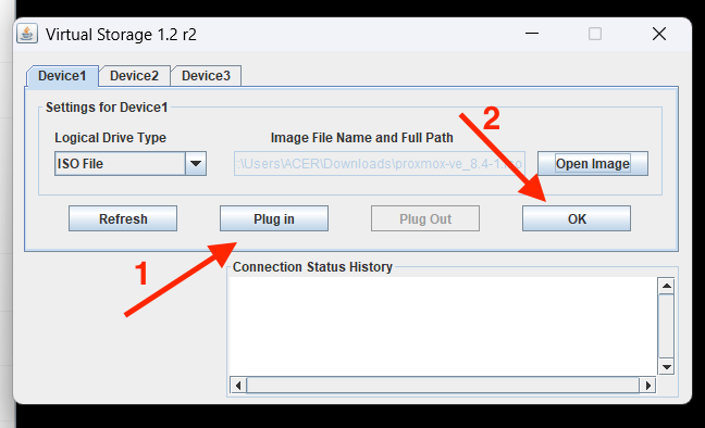 select Proxmox ISO image