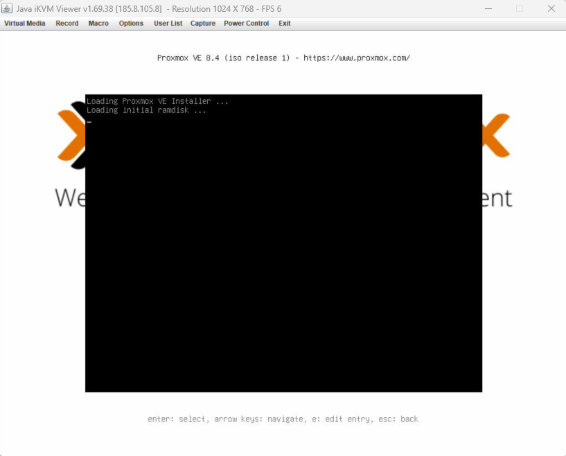 Proxmox boot loader prompt