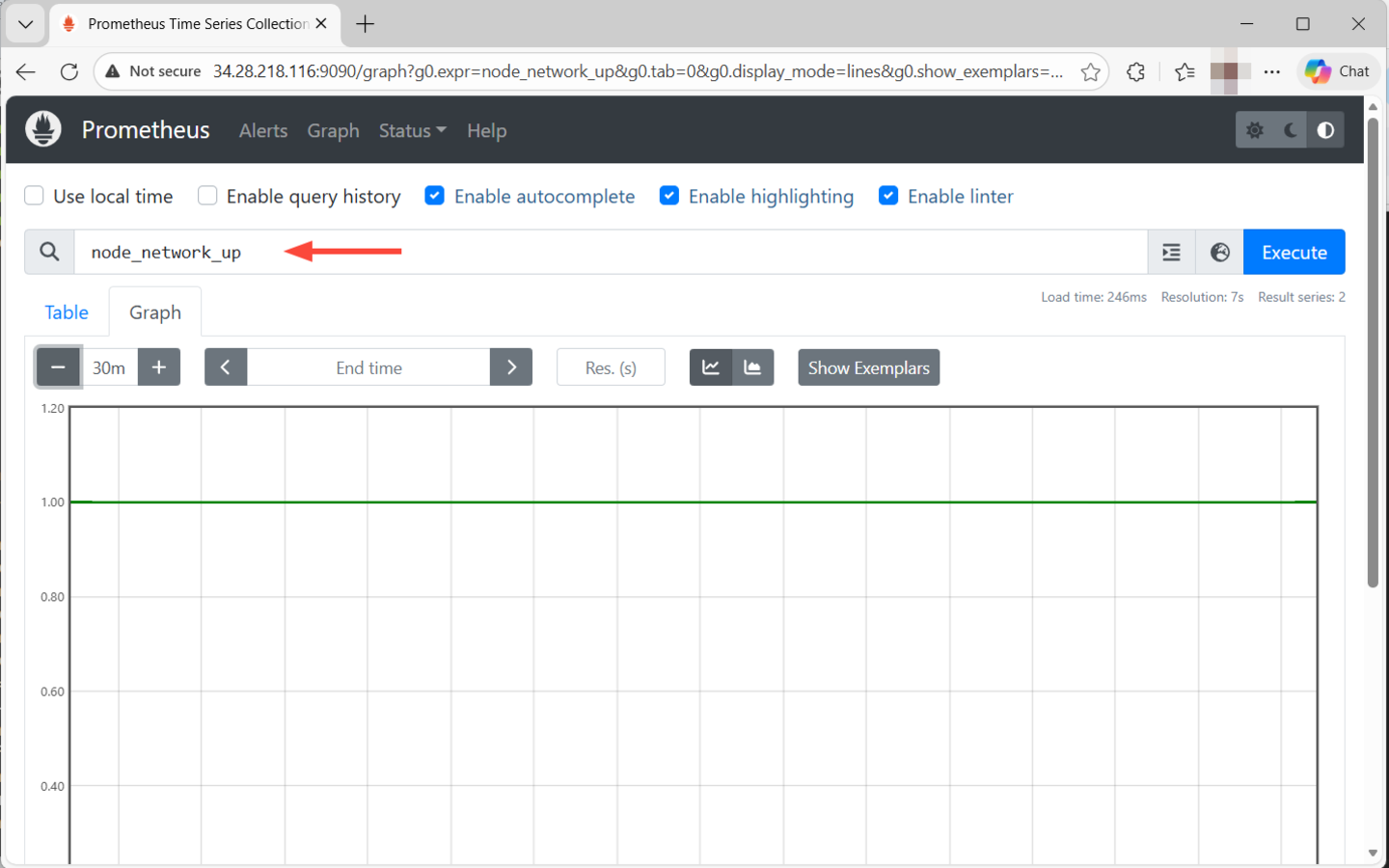 query-uptime-metrics-on-prometheus-graph-view