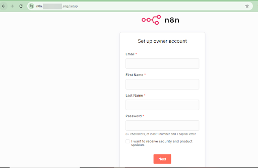 access n8n via browser