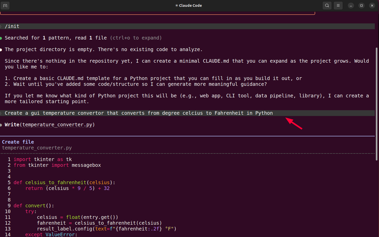 claude-code-create-a-sample-application