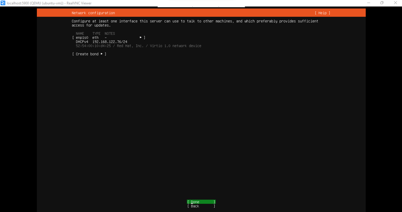 confirm virtio NIC has a dhcpv4 address assigned