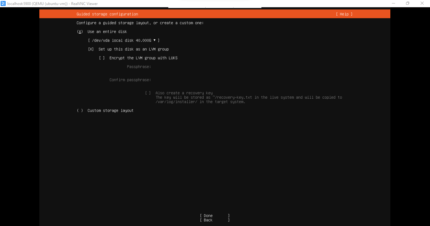 storage configuration