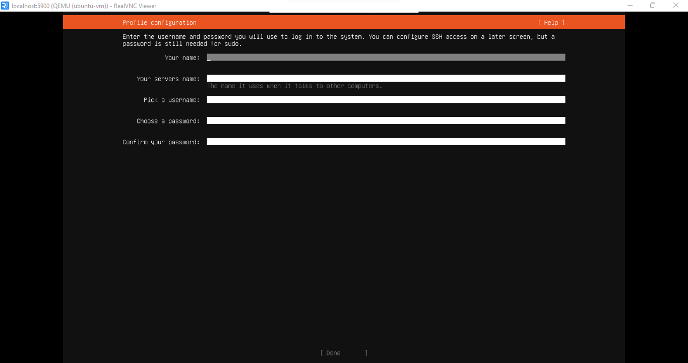 profile configuration