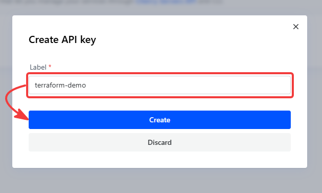 create API key