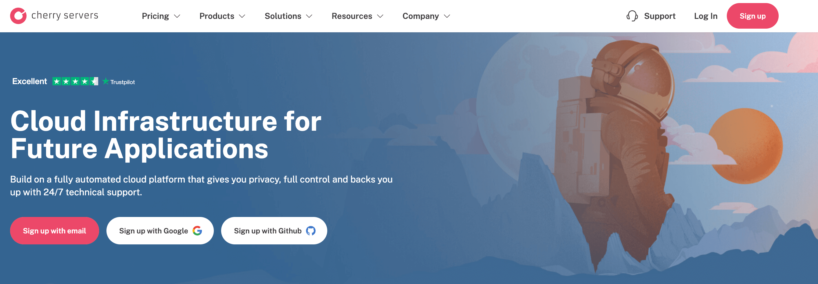 Cherry Servers website screenshot