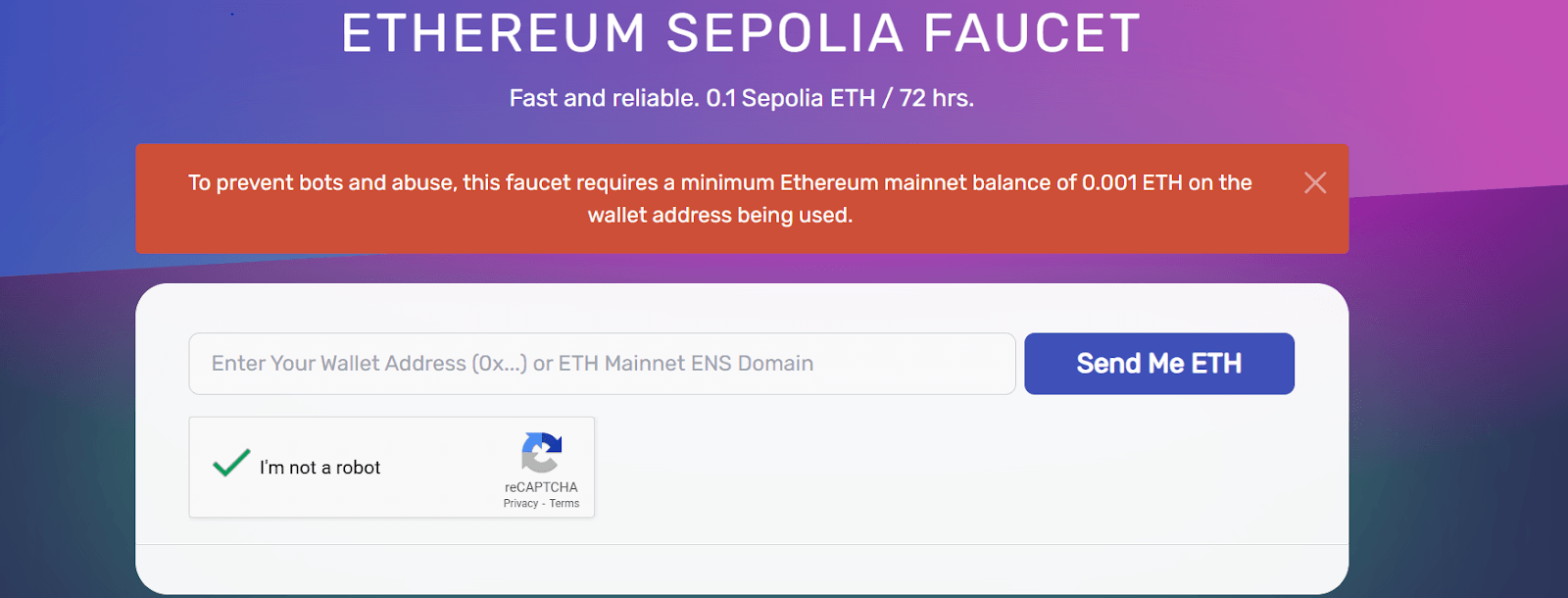 screenshot of MetaMask wallet address and claim